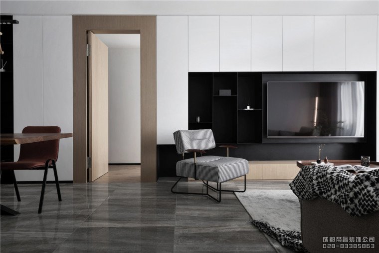 極簡(jiǎn)現(xiàn)代電視背景墻裝修效果圖