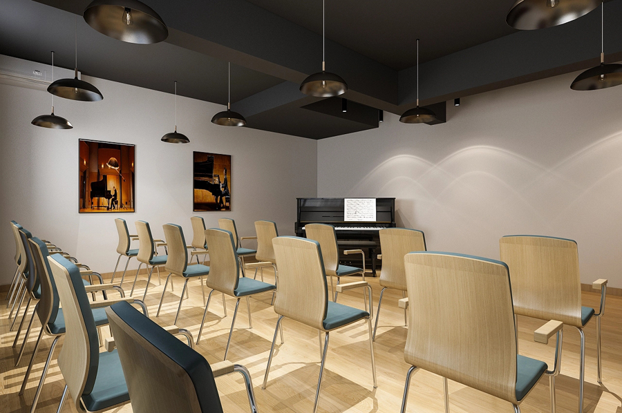 「培訓(xùn)機構(gòu)裝修」成人樂器中心裝修效果圖